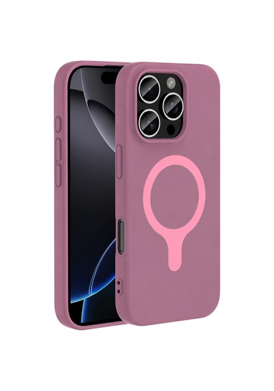 Joko Apple Uyumlu iPhone 16 Pro Max Z Silikon Magsafe Kapak - Mor Çok Renkli