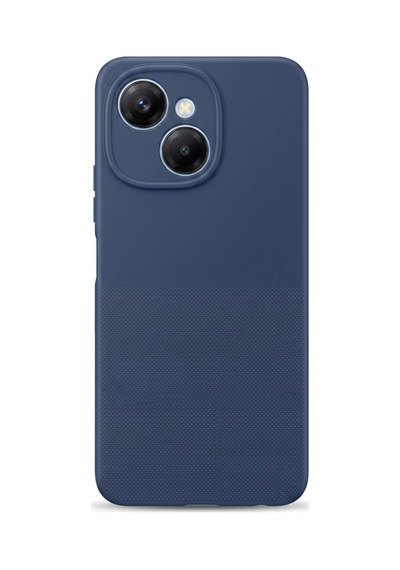 Tecno Spark 40c / Pop 10 Pro Uyumlu Kamera Korumalı Silikon Telefon Kılıfı Darbe Emici İçi Kadife Tırtıklı Kaymaz Yüzeyli Yumuşak Kılıf-54287 Lacivert