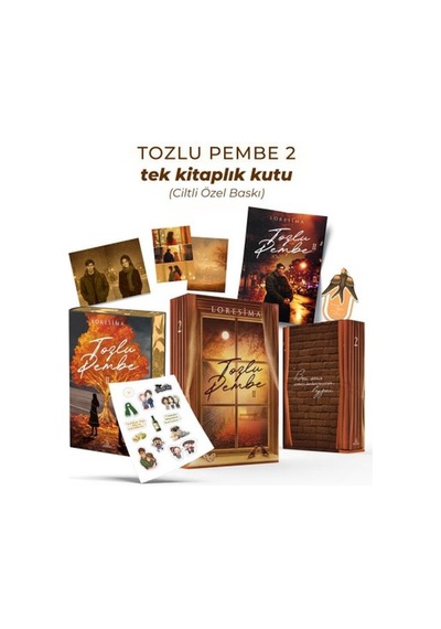 Tozlu Pembe 2 Tek Kitaplık Kutu Yan Boyamalı - Ifgc-878186
