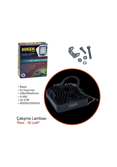 Niken Çalışma Lambası Kare 16 Ledli