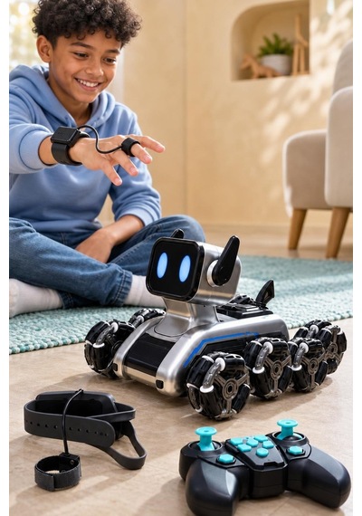 Işıklı Robot Köpek, Saat Ve El Kumandalı, Led Işık Ve Müzikli