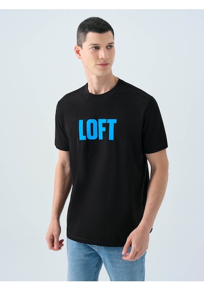 Loft Regular Fit Siyah Erkek T-shirt Lf2038541 Siyah Loft Regular Fit Siyah Erkek T-shirt Lf2038541 Siyah