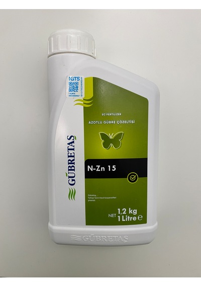 Gübretaş N-zn 15: %15 Azot + %4 Çinko İçeren Sıvı Gübre 1 Litre 1 L