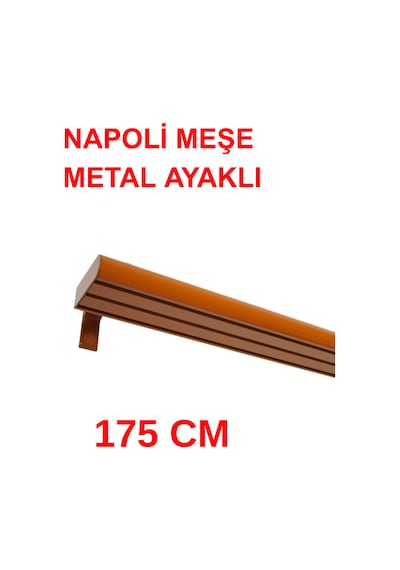 Napoli Metal Başlıklı Üçlü Dekoratif Ray Korniş Modern Rustik-meşe 175 Cm Meşe