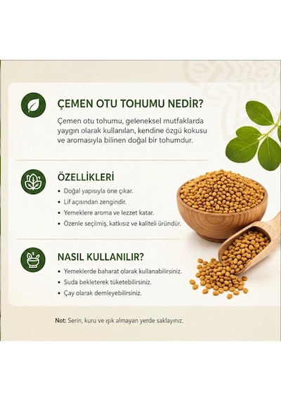Çemen Otu Tohumu Doğal 1 Kg