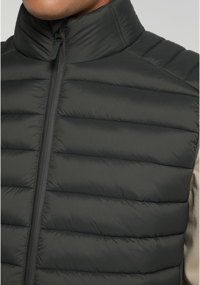Colin's Colins Slim Fit Dik Yaka Fermuarlı Astarlı Erkek Yeşil Yelek Cl1082936 Q1.v1 Lkh Açık Haki
