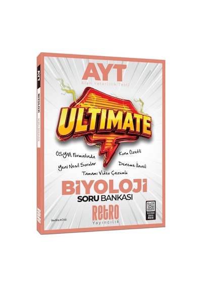 2027 Ayt Ultımate Biyoloji Soru Bankası Tamamı Video Çözümlü Retro Yayınları