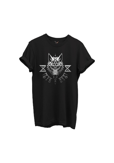 Kurt Ve Türk Özel Koleksiyon Serisi-1 Tasarım Baskılı %100 Pamuk T-shirt Siyah