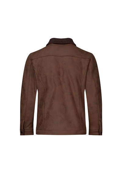 Hatemoğlu Taba Slim Fit Bebe Yaka Deri Mont 2982346 Taba