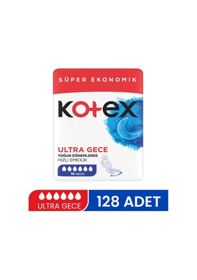 Kotex Ultra Quadro Süper Eko Gece 16 Lı X 8 Adet PKT.KOTEX.010