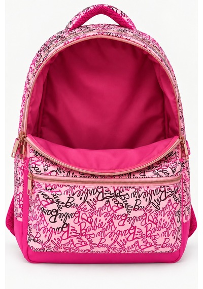 İlkokul Okul Çantası Kız Çocuk Pembe Sırt Çantası 43x28x12 Cm Desenli