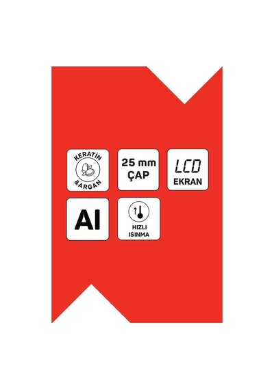 Ar5186 Volume Pro Seramik Plakalı Saç Maşası, 25 Mm, Kalın Bukle, Keratin Ve Argan Yağlı, Siyah