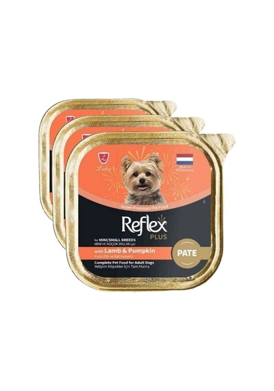 Plus Pate Kuzu Kabak Mini Küçük Irk Yetişkin Köpek Maması 85 Gr 3lü Paket