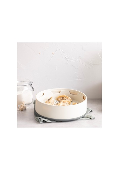 Greenpan Steamy Krem 24 Cm Buharda Pişirici 24 Cm Tencerelerle Uyumlu Üst Üste Kullanılabilir