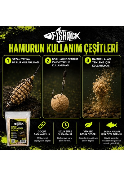 Sazan Hamur Tozu - Özel Katkılı - Carp Dough Mix - 850gr