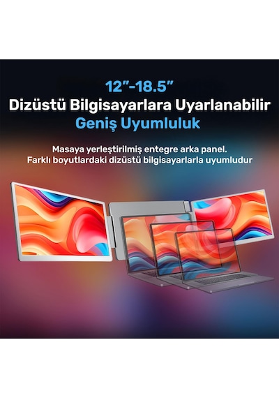 Npo Npm11 16" Fhd 1200p Ips Type-c Taşınabilir 2'li Monitör Çoklayıcı Standlı Notebook Monitör