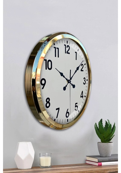 Zentime Gold Standart 52 Cm Metal Zarif Duvar Saati Çok Renkli