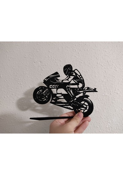 Havalı Motosiklet Duvar Dekoru 10 Cm