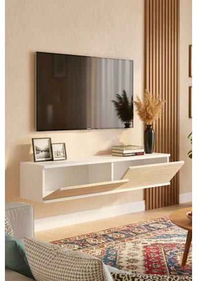 Tda1214bt - Zeynep120 Duvara Montaj Tv Stand, Tv Rafı, Tv Sehpası Beyaz - Traverten 120cm Tda1214bt - Zeynep120 Duvara Montaj Tv Stand, Tv Rafı, Tv Sehpası Beyaz - Traverten 120cm