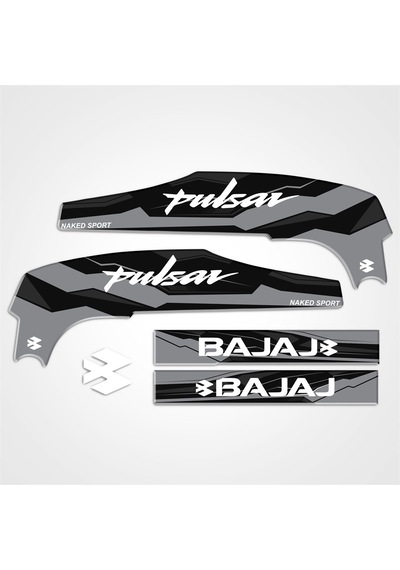 Bajaj Pulsar Ns200 Aksesuar Şase 3D Kabartmalı Damla Sticker Gri