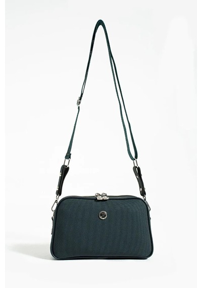 Just Polo Kadın Günlük Kullanıma Uygun Lakoste Ayarlanabilir Askılı Lüks Omuz Çantası Shoulder Bag Koyu Yeşil