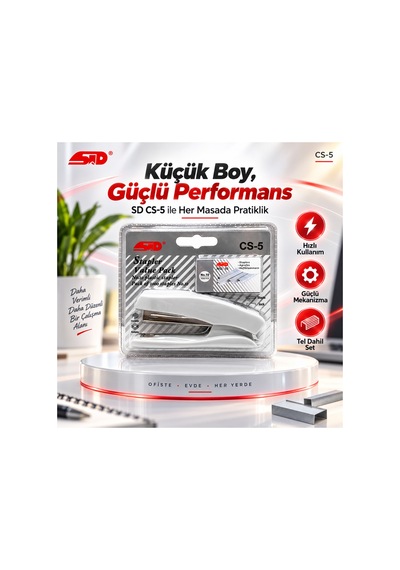 Sd Cs-5 Zımba Makinesi + No:10 Zımba Teli Seti