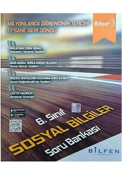 Bilfen 6.Sınıf Sosyal Bilgiler Biltest Soru Bankası 2023
