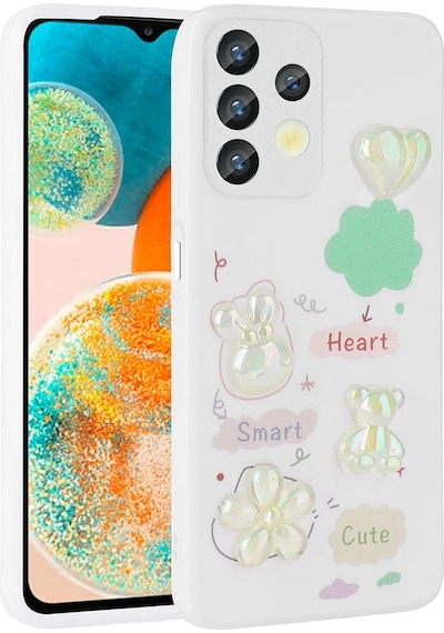 Galaxy Uyumlu A13 4g Kılıf Kabartma Figürlü Parlak Zore Toys Silikon Kapak Çok Renkli
