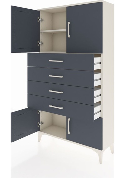 Arges Dolap 2 Raflı 4 Çekmeceli 4 Kapaklı 88x30x163 Aytaşı-an... Aytaşı Arges Dolap 2 Raflı 4 Çekmeceli 4 Kapaklı 88x30x163 Aytaşı-an... Aytaşı