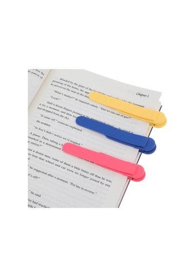 3 Lü Otomatik Kitap Ayıracı Akıllı Silikon Yer İmi Klips Seti, Okuma Severler İçin Pratik Kitap Aksesuarı 5705