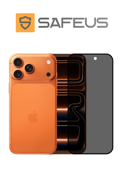 Safeus Tam Kaplayan Hayalet Parmak İzi Bırakmayan Safir Ekran Koruyucu Cam, Apple Uyumlu iPhone 17 Pro İle