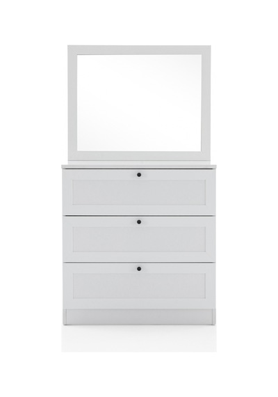 Terra Aynalı Şifonyer Y:139 G:75 D:42 / Beyaz