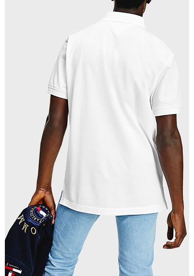Tommy Hilfiger Erkek Polo Yaka T Shirt Mw0mw17771 Ybr Beyaz Beyaz