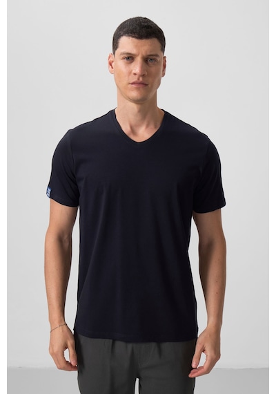 Tommy Life Lacivert Basic Kısa Kol Standart Kalıp V Yaka Erkek T-shirt - 87912 001