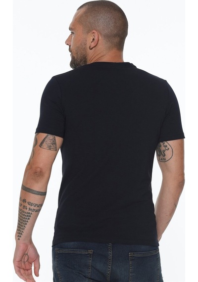 T8568 Dewberry V Yaka Erkek T-shırt-lacivert Lacivert