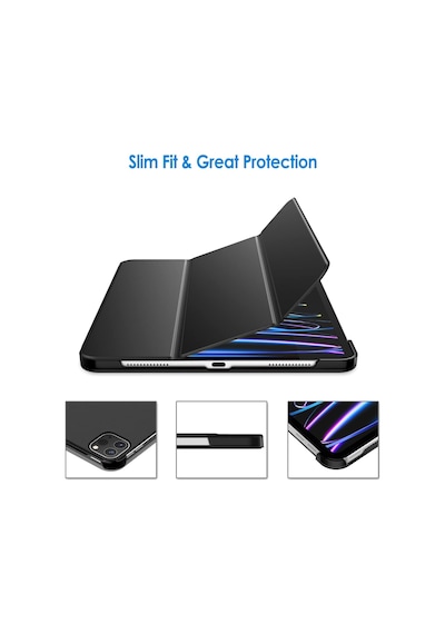Apple Uyumlu iPad, Pro 11 M4 2024 11 Inç Tablet Flip Smart Standlı Akıllı Kılıf Smart Cover Kapaklı Kılıf