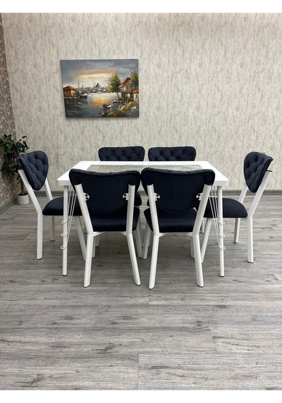 Akuamarin Mutfak Yemek Masası Takımı- 6 Kişilik Mutfak Masa Sandalye Takımı- Mutfak Masası Takımı Beyaz Düz Beyaz Antrasit Akuamarin Mutfak Yemek Masası Takımı- 6 Kişilik Mutfak Masa Sandalye Takımı- Mutfak Masası Takımı Beyaz Düz Beyaz Antrasit