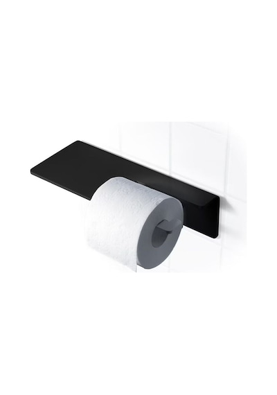 Aju Tuvalet Kağıtlığı, Modern Metal Rulo Tuvalet Kağıdı Tutucu, Banyo Aksesuarları, Rafı, Düzenleyici Siyah