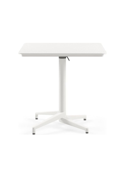 Moon Katlanır Masa 70x70 Cm - Bahçe, Balkon, Kafe, Restoran İçin, İç Ve Dış Mekan Süt Beyaz Çok Renkli