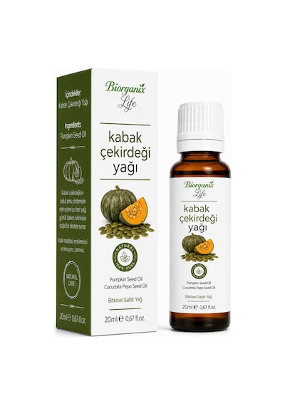 %100 Saf Kabak Çekirdeği Yağı 20 Ml - Besleyici Saç Ve Sakal Bakım Yağı