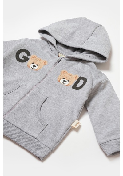 BabyCosy Organik Kapüşonlu Ceket & Pantolon Takımı Csy8004 001