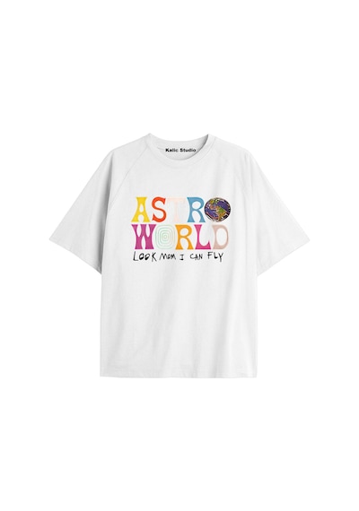 Kalic Studio Unisex Travis Scott Astroworld Tshirt Beyaz-24