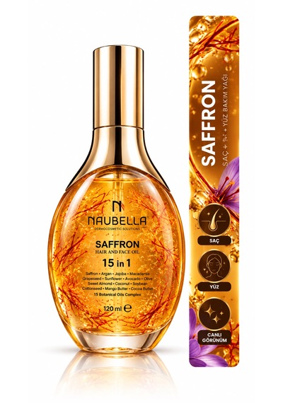 Saffron Oil 15 In 1 Değerli Yağ Içerikli Saç Vücut Ve Yüz Bakım 120 Ml