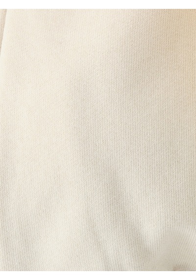 Crop Kadın Sweatshirt Ekru