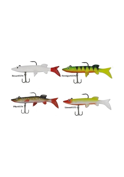 Powerex Realistic Pike Turna Silikon Yapay Yem Kendinden Zokalı 10cm. 18gr.