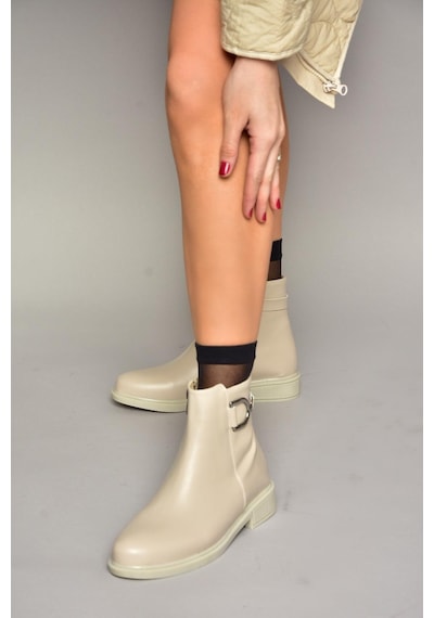 Fox Shoes T239004709 Bej Kadın Bot Bej-suni Deri Bej