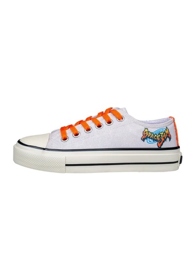 Kadın Vegan Beyaz Sneakers - Looney Tunes Bugs Bunny Space Jam Tasarım Çok Renkli