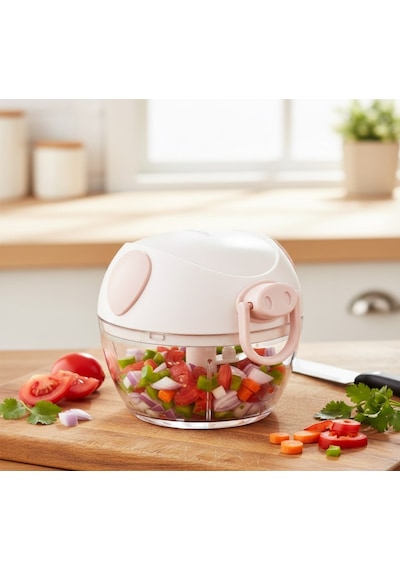 Tantitoni Açık Pembe Küçük Pratik Doğrayıcı 180ml