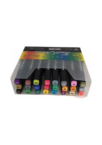 Touch Bool. Marker. 24 Lü. Mimari Çizim Kalemi. Çift Uçlu. Board.