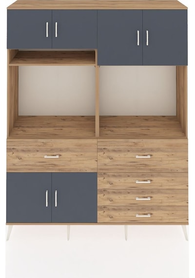 Hyperion Gardrop 7 Raflı 5 Çekmeceli 6 Kapaklı 176x44x221 Çam-antrasit/çam Antrasit/çam Hyperion Gardrop 7 Raflı 5 Çekmeceli 6 Kapaklı 176x44x221 Çam-antrasit/çam Antrasit/çam